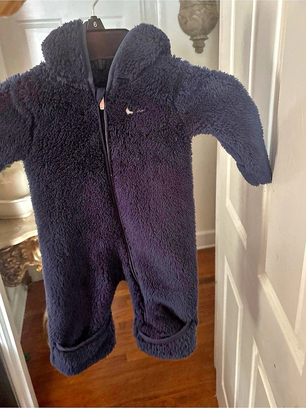Nike Baby Fleece Footie Blue Like New